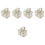 5Pcs Holiday Tinplate Gift Boxes Beige for Cookies Candy Storage 3