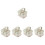 5Pcs Holiday Tinplate Gift Boxes Beige for Cookies Candy Storage 4