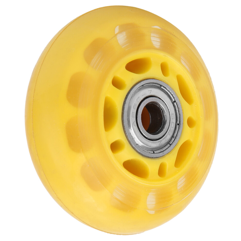 Caster Wheel Pu Transparent With 608Zz Bearing For Luggage 64X24x8mm Yellow 7691393779456