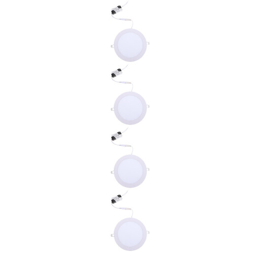 4Pcs Stylish White Aluminum LED Downlight with Dimming for Home