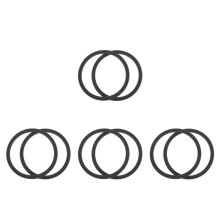 8Pcs Airtight Black Silicone Rings for Ice Cream Maker Repair Parts