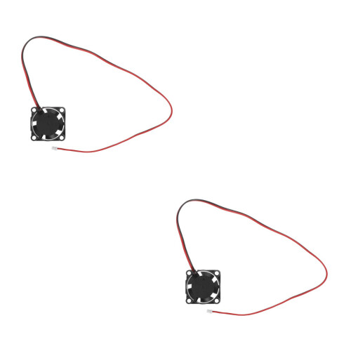 2Pcs Portable Silent Mini Dc Fan Black Plastic Cooling for Electronics 2