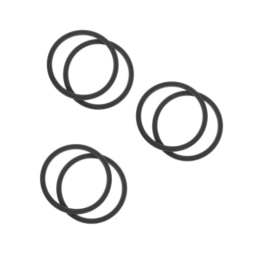 6Pcs Multipurpose Black Silicone Replacement Rings for Ice Cream Maker