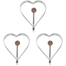 3St Roestvrijstalen Zilveren Eier Vormpjes Voor Eieren En Pannenkoeken