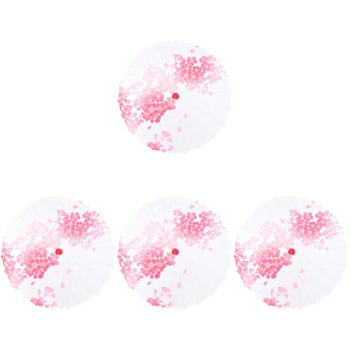 4Pcs Japanese Silk Umbrella Multi Color Decor Accessories