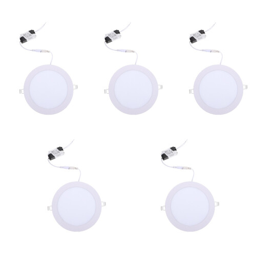 5Pcs Stylish Recessed LED Downlight White Ultra-Thin Ceiling Lamp 1