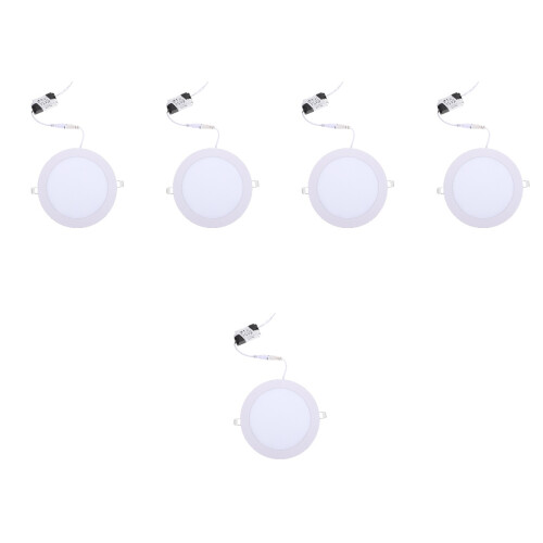 5Pcs Stylish Recessed LED Downlight White Ultra-Thin Ceiling Lamp 2