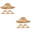 10Pièces Mini Chapeaux Tressés Pour Décorations De 5