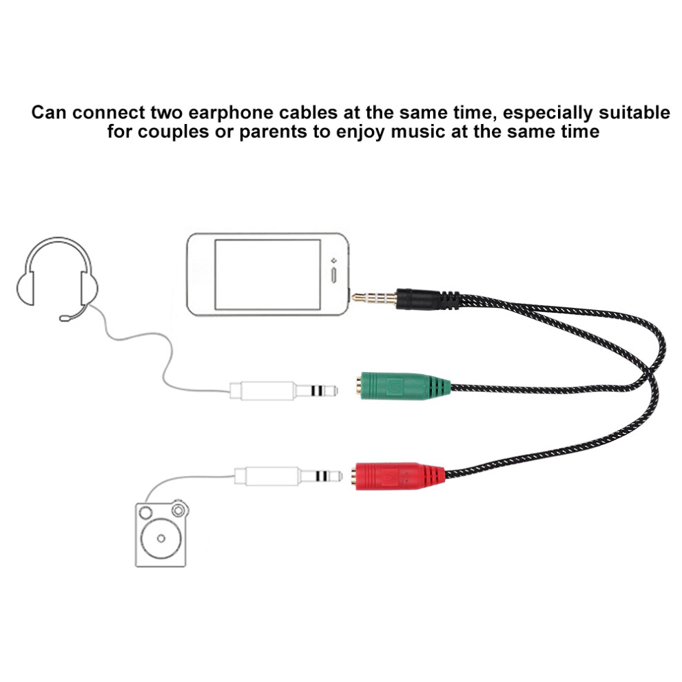 3.5Mm Headphone Sharing Cable Double 7340572406538