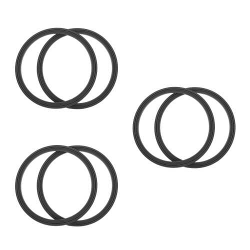 6Pcs Multipurpose Black Silicone Replacement Rings for Ice Cream Maker 1