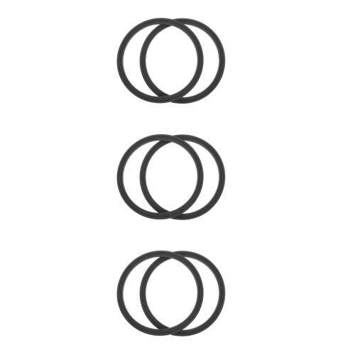 6Pcs Multipurpose Black Silicone Replacement Rings for Ice Cream Maker 2