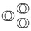 6Pcs Multipurpose Black Silicone Replacement Rings for Ice Cream Maker 5