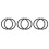 6Pcs Multipurpose Black Silicone Replacement Rings for Ice Cream Maker 6