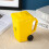 Unusual Dustbin Style Drinking Mugs 400ml High Quality-Yellow 5
