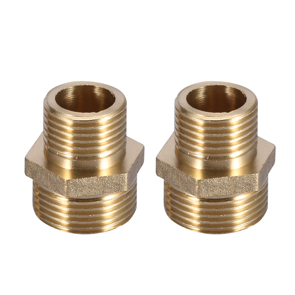 Brass Hex Nipple 3/4" To 1/2" Intensification 8751393779814