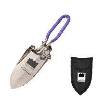 Stainless Steel Survival Shovel for Camping Hiking and-Purple