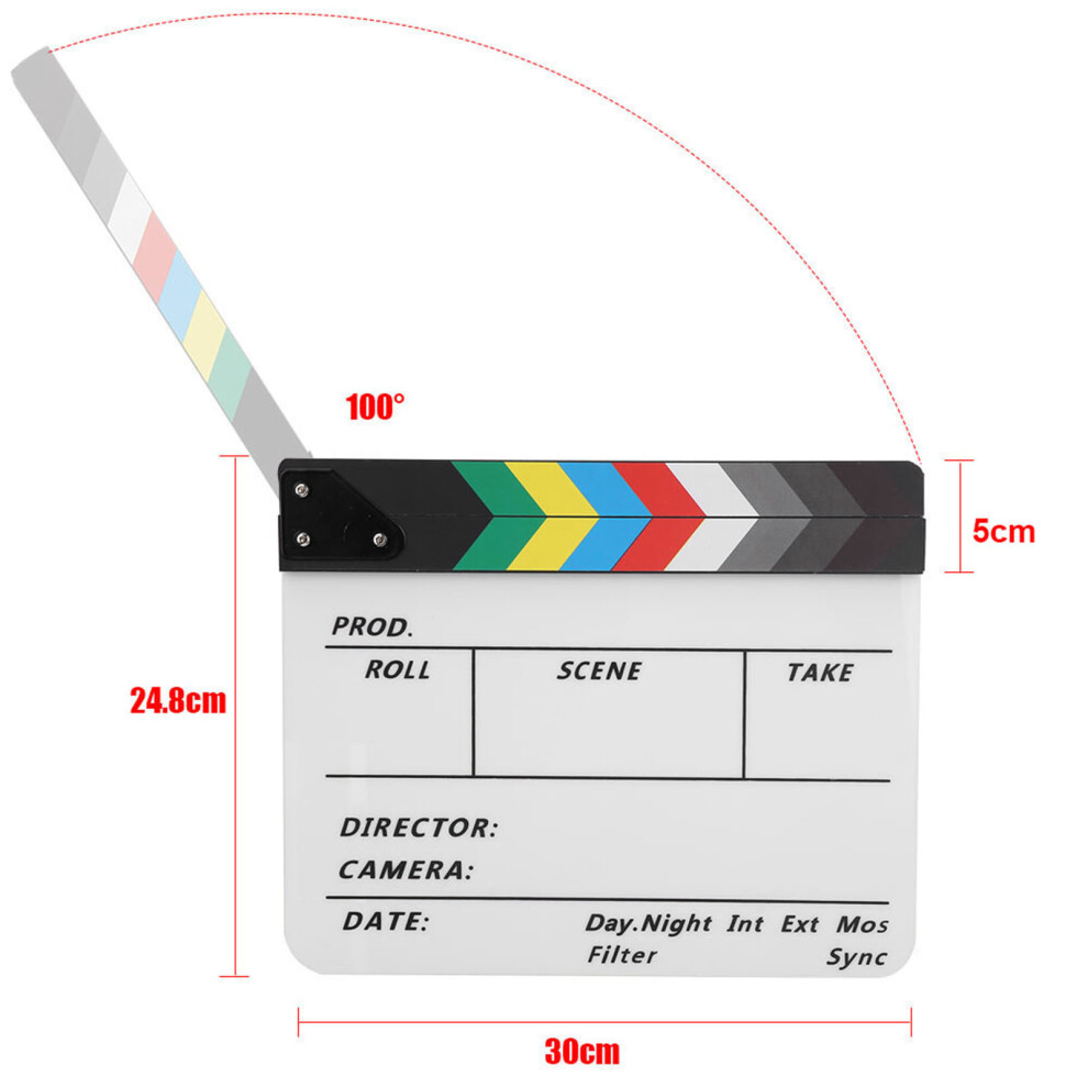 Acrylic Tv Movie Clapperboard Action Prop 7790334501931