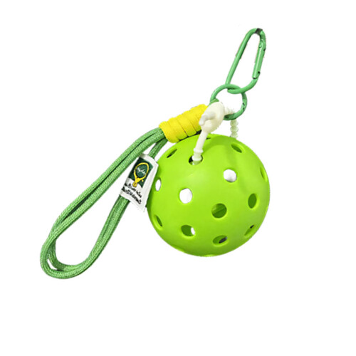 Pickleballs-förmiger Design-Schlüsselanhänger-Anhänger,-Grün