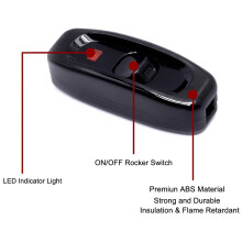 Întrerupător bipolar de înaltă calitate cu cablu în linie, cu indicator luminos LED pentru înlocuirea iluminatului de birou, cu putere