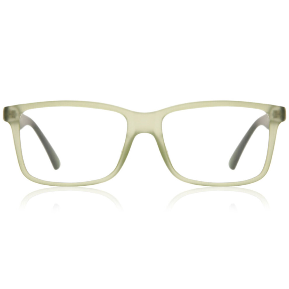 Smartbuy Collection Full Rim Square Transparent Green Polly Cp162c Unisex Eyeglasses