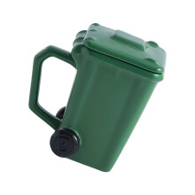 Einzigartige 3D-Kaffeetasse im Mülleimer-Stil, 400 ml,-Grün