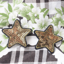 Glitzernde Stern-Patches im 12er-Set