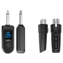 Wireless XLR Transmitter and Receiver Set, Rechargeable Audio Signal Adapter for Mixers, Mics, Electric Guitars