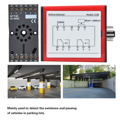 Single-Channel Vehicle Detector 8m1m Coil 2.5W
