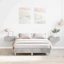 Berkfield Bed Frame Concrete Grey 193 x 123 x 25 cm Engineered Wood