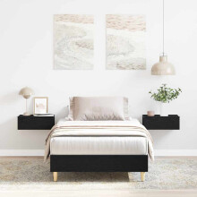 Berkfield Bed Frame Black Oak 203 x 101 x 25 cm Engineered Wood