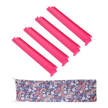 Supports de Mahjong compacts avec poussoir coulissant-rose rouge