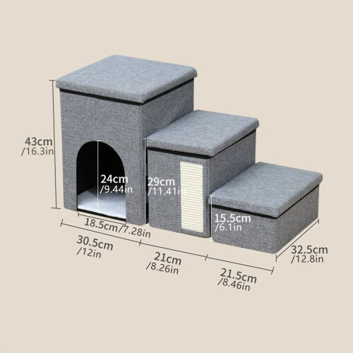Rampe pour animaux de compagnie à 3 niveaux, escalier, 2
