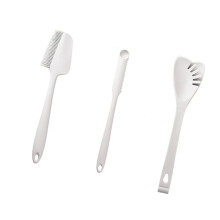 3 Silicone Baking Utensils Flexible Scrapers Heat-White
