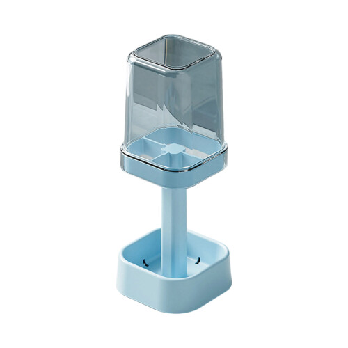 Vertical Toothbrush Holder Organizers With Removable Lid-Blue