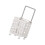 Cream Colored Openwork Laundry Basket Rolling Hamper-White B 1