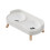 Elevated Ceramic Pet Double Bowls Feeding Dishes-White 1