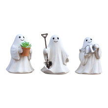 Ensemble de 3 figurines fantomatiques de jardinage d'halloween,