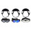 Dog Goggles Helmets for Sports Secure Adjustable Strap-Silver 2