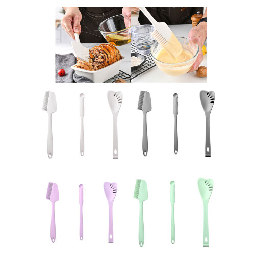 3 Silicone Baking Utensils Flexible Scrapers Heat-White 2