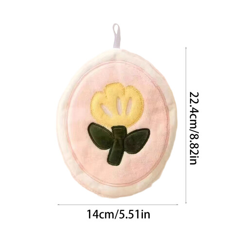 Serviette à main pour peau douce, motif Floral,-Vert clair 1