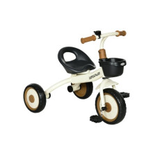 Kids Trike, Tricycle, with Adjustable Seat, Basket, Bell, for Ages 2-5 Years - White