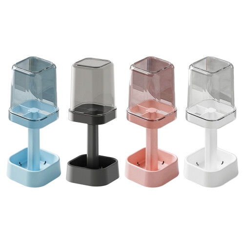 Vertical Toothbrush Holder Organizers With Removable Lid-Blue 1