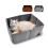 Thermal Insulated Foldable Cats Bed Washable Polyester-Grey 6