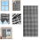 Adhesive Plaids Pattern Door Curtain Dust Protection Home-grey 2
