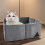 Thermal Insulated Foldable Cats Bed Washable Polyester-Grey 4