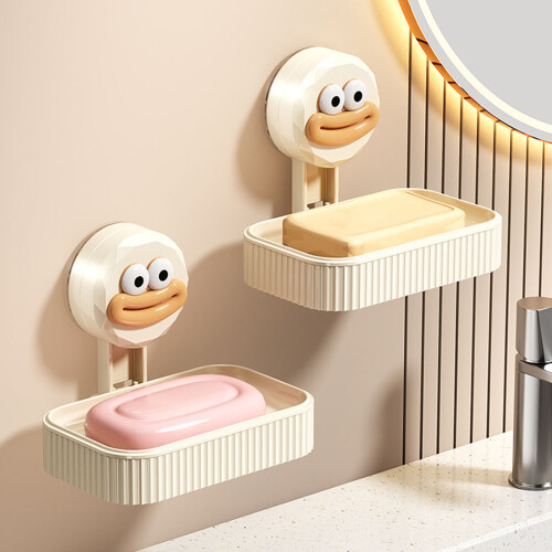 Bathroom Essential ABS Soap Dishes With Secure-White milk 2