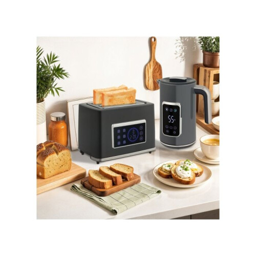 Touch Screen Kettle and Toaster Set - Grey 1