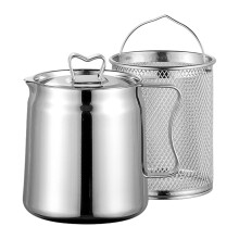 Oliezeefpot met hoge capaciteit en afneembare mand en-2000 ml