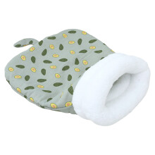 Winter Warm Cats Bedding Soft Washable Pet Sleep Bag-avocado