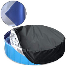 Couverture de piscine ronde robuste de 15 pieds,- Bleu
